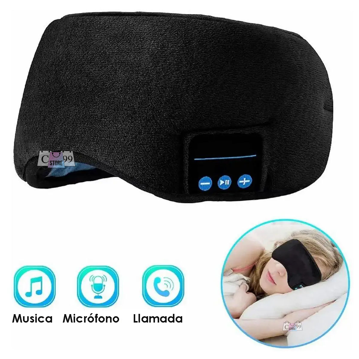 Miniatura 3 de Tapa Ojos Con Aromaterapia y  Bluetooth